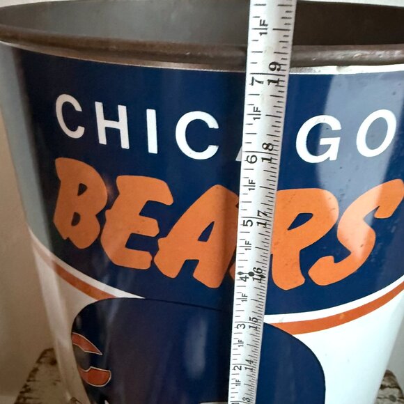Rare Vintage 1980s Chicago Bears NFL Trash Can Football Collectible - Picture 10 of 11